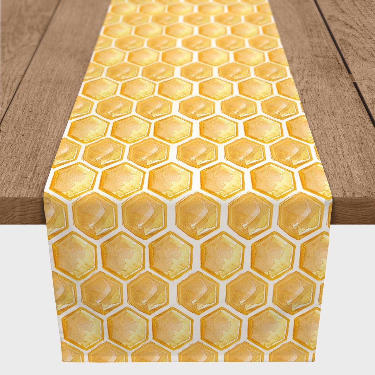 Painted Honeycomb 16" x 90" Cotton Twill Runner